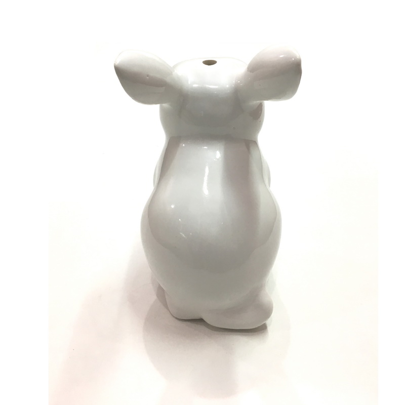 CERAMIC RABBIT WHITE. LENGTH AT LONGEST POINT 15.5 CM, WIDTH AT WIDEST POINT 13.5 CM, HEIGHT AT TALLEST POINT 23.5 CM. AVAILABLE IN DIFFERENT COLORS.-3