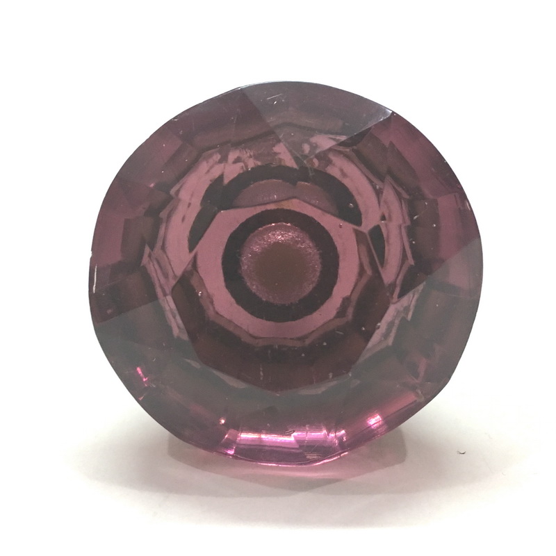 GLASS PURPLE CABINET KNOB. SIZE DIAMETER 50 MM, HEIGHT 32 MM, LENGTH OF SCREW OUTSIDE KNOB 41 MM