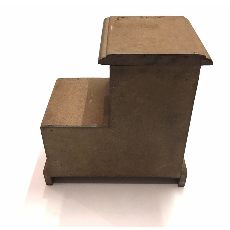 WOODEN CHEST.NATURAL WOOD. HEIGHT 175 MM, WIDTH 165 MM, DEPTH 94 MM. CERAMIC DRAWER FROM OUTSIDE 84 MM X 60 MM X 60 MM. KNOB 22 MM.-2